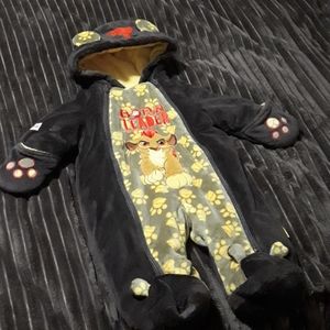 Disney Lion king baby 0-3M winter fleece suit